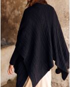 Poncho en Laine & Cachemire Roca noir