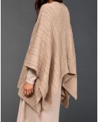 Poncho en Laine & Cachemire Roca sable