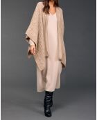 Poncho en Laine & Cachemire Roca sable