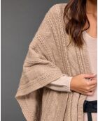 Poncho en Laine & Cachemire Roca sable