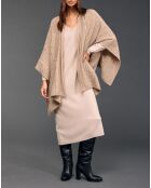 Poncho en Laine & Cachemire Roca sable