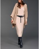 Poncho en Laine & Cachemire Roca sable