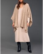 Poncho en Laine & Cachemire Roca sable
