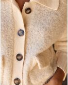 Cardigan en Laine & Alpaga mélangés Manon crème
