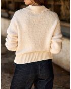 Cardigan en Laine & Alpaga mélangés Manon crème