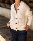 Cardigan en Laine & Alpaga mélangés Manon crème