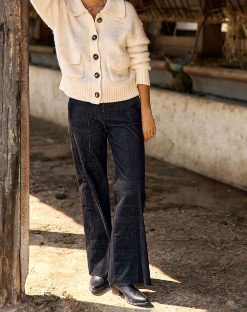 Cardigan en Laine & Alpaga mélangés Manon crème
