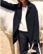 Manteau en Laine mélangée Mirav noir