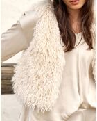 Gilet sans manches en fausse fourrure Moka crème