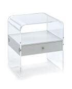 Table basse/de chevet Panolia blanche - H45xL40xP33 cm