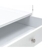 Table basse/de chevet Panolia blanche - H45xL40xP33 cm