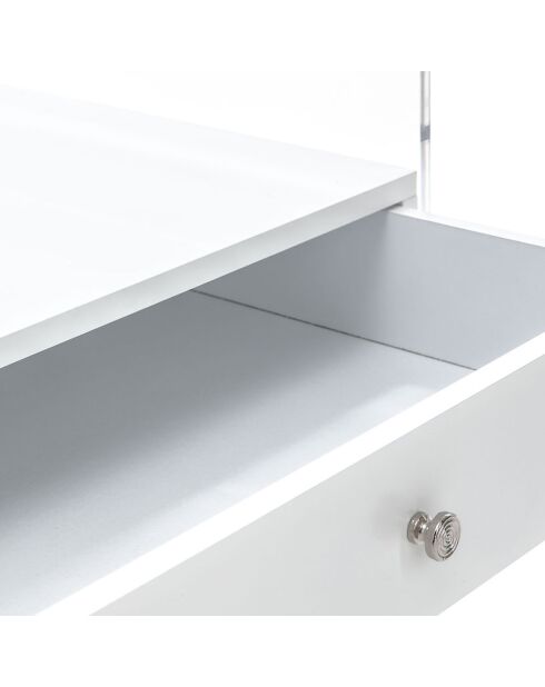Table basse/de chevet Panolia blanche - H45xL40xP33 cm