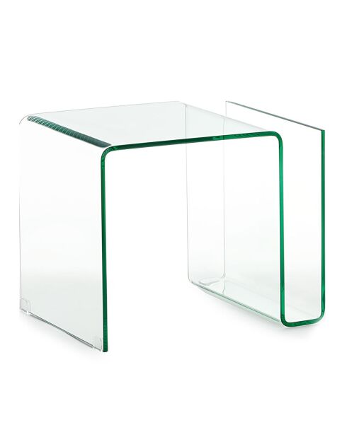 Table basse/de chevet Magazine transparente - 40x48x38 cm
