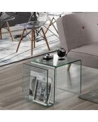 Table basse/de chevet Magazine transparente - 40x48x38 cm