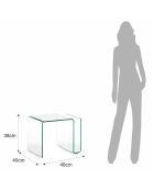 Table basse/de chevet Magazine transparente - 40x48x38 cm