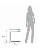 Table basse/de chevet Magazine transparente - 40x48x38 cm