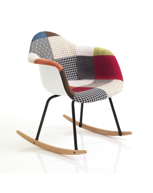 Fauteuil à bascule New Kaleidos-B multicolore - 80x63x68 cm