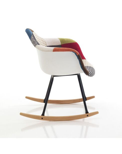 Fauteuil à bascule New Kaleidos-B multicolore - 80x63x68 cm