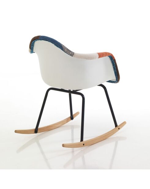 Fauteuil à bascule New Kaleidos-B multicolore - 80x63x68 cm