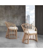 Fauteuil Durga en rotin rotin - 70x 60x85 cm