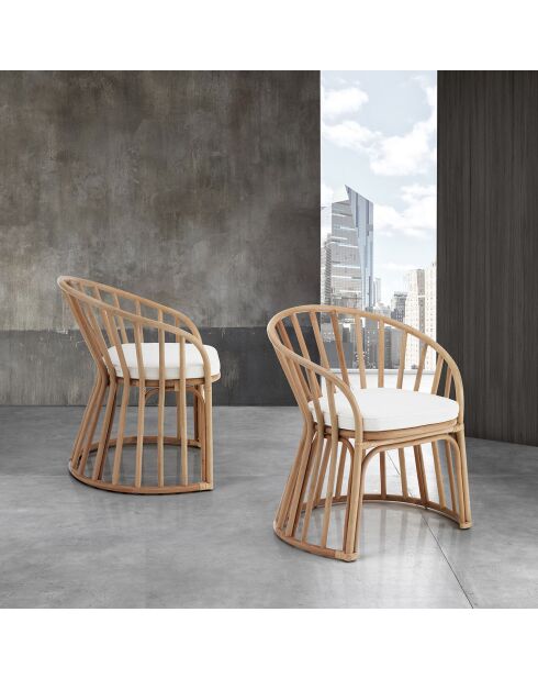 Fauteuil Durga en rotin rotin - 70x 60x85 cm