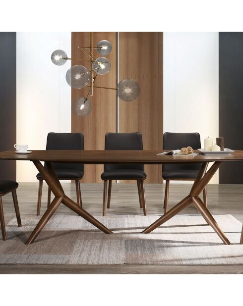 Table Copenaghen noyer - 75x100x240 cm