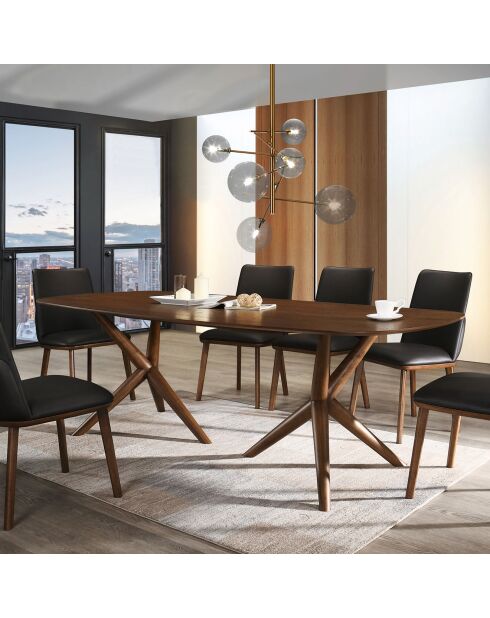 Table Copenaghen noyer - 75x100x240 cm