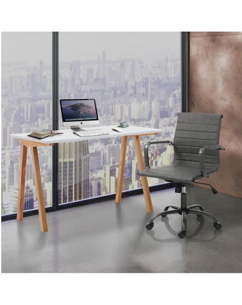 Bureau informatique Mak blanc - 76x120x60 cm
