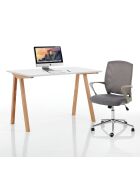 Bureau informatique Mak blanc - 76x120x60 cm