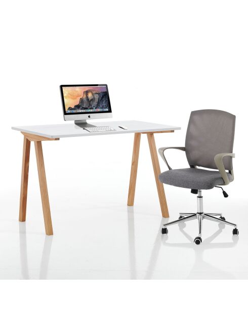 Bureau informatique Mak blanc - 76x120x60 cm