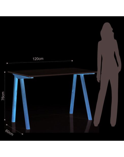 Bureau informatique Mak blanc - 76x120x60 cm