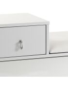 Meuble à chaussures/banc Pratiko blanc - 85x90x34 cm