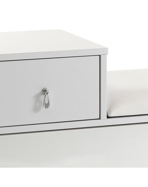 Meuble à chaussures/banc Pratiko blanc - 85x90x34 cm