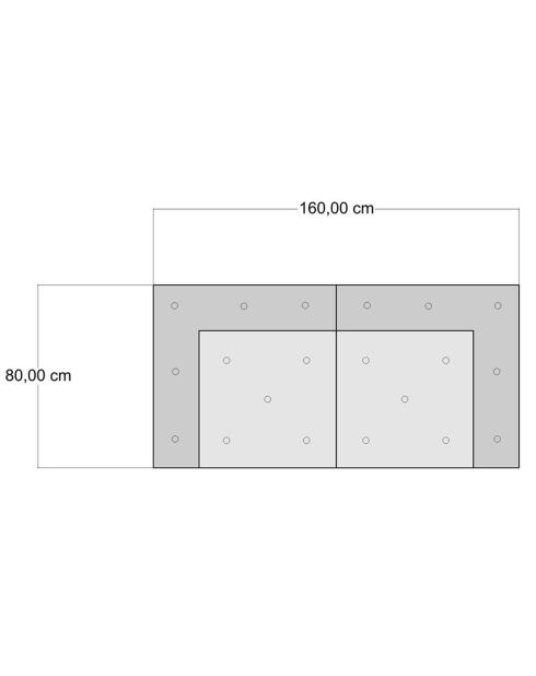 Canapé 2 places Yara beige - 160x80x40 cm