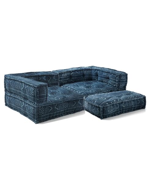 Canapé 2 places Maxi Yara bleu - 200x80x40 cm