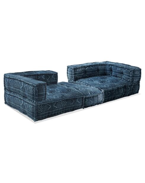 Canapé 2 places Maxi Yara bleu - 200x80x40 cm