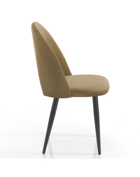 4 Chaises Nail Nocciola noisette/noir - 87x48x54 cm