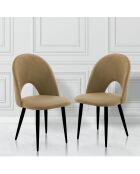 4 Chaises Nail Nocciola noisette/noir - 87x48x54 cm