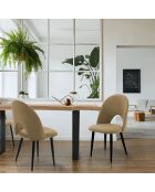 4 Chaises Nail Nocciola noisette/noir - 87x48x54 cm