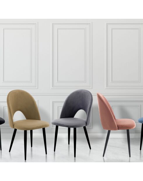4 Chaises Nail Nocciola noisette/noir - 87x48x54 cm
