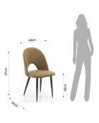 4 Chaises Nail Nocciola noisette/noir - 87x48x54 cm