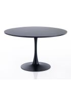 Table ronde Kyoto 120 noire - 74xØ.120 cm