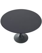 Table ronde Kyoto 120 noire - 74xØ.120 cm