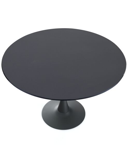 Table ronde Kyoto 120 noire - 74xØ.120 cm