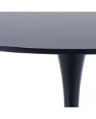 Table ronde Kyoto 120 noire - 74xØ.120 cm