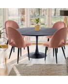 Table ronde Kyoto 120 noire - 74xØ.120 cm