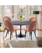 Table ronde Kyoto 120 noire - 74xØ.120 cm