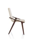 2 Chaises Gemma noyer/beige - 86x51x61 cm