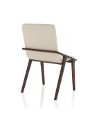2 Chaises Gemma noyer/beige - 86x51x61 cm