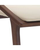 2 Chaises Gemma noyer/beige - 86x51x61 cm